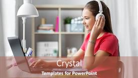  Presentation with children education - Slides featuring children-education-and-distant-learning background and a red colored foreground