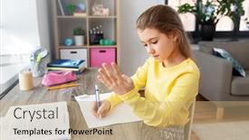  Presentation with children education - Beautiful PPT layouts featuring children-education-and-learning-concept backdrop and a coral colored foreground