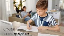  Presentation with children education - PPT layouts having children-education-and-learning-concept background and a mint green colored foreground