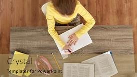  Presentation with children education - PPT theme featuring children-education-and-learning-concept background and a coral colored foreground