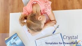  Presentation with children education - Presentation theme enhanced with children-education-and-learning-concept background and a sky blue colored foreground