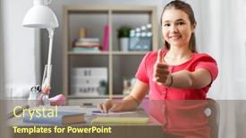  Presentation with children education - Presentation design consisting of children-education-and-learning-concept background and a violet colored foreground