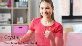  Presentation with children-education - Audience pleasing presentation theme consisting of children-education-and-learning-concept backdrop and a coral colored foreground