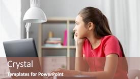  Presentation with children education - Theme featuring children-education-and-learning-concept background and a coral colored foreground