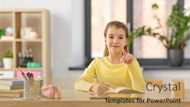  Presentation with children education - Theme having children-education-and-school-concept background and a yellow colored foreground