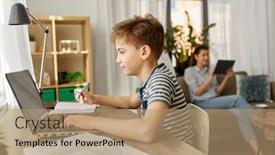  Presentation with children education - Slide set consisting of children-education-and-school-concept background and a coral colored foreground