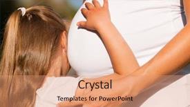  Presentation with pregnant mother - Amazing theme having children feelings - family affairs - girl is backdrop and a coral colored foreground