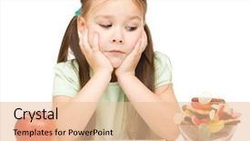  Presentation with health apples and education - Presentation with children food - cute little girl choosing background and a lemonade colored foreground