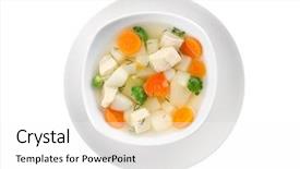  Presentation with baby jesus christmas rustic isolated - Audience pleasing presentation theme consisting of children food - plate of delicious baby soup backdrop and a white colored foreground