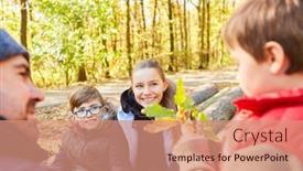  Presentation with learn - Presentation theme having children-from-the-forest-kindergarten background and a  colored foreground