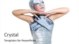  Presentation with futuristic - Presentation having children futuristic fashion children girl background and a white colored foreground