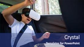  Presentation with virtual reality rehab - Audience pleasing slide set consisting of children glasses - teenage boy using virtual reality backdrop and a  colored foreground