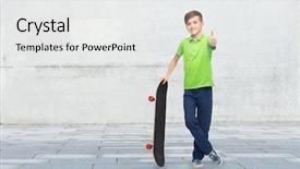  Presentation with middle school teens leisure activities - Slides consisting of children green - childhood leisure school and people background and a  colored foreground