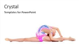 Presentation with professional gymnast - Amazing slides having children gym - young gymnast girl doing backdrop and a white colored foreground