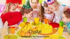  Presentation with children birthday - Cool new PPT layouts with children happy birthday party backdrop and a yellow colored foreground