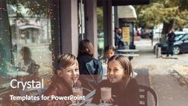  Presentation with street children - Amazing theme having children having fun in outdoor backdrop and a violet colored foreground