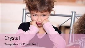  Presentation with periodic table actinide series - Cool new slide set with children healthy food - sulky girl sitting backdrop and a lemonade colored foreground