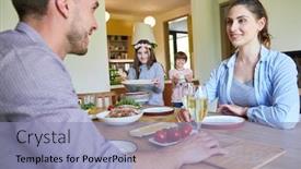  Presentation with children parents - Audience pleasing PPT theme consisting of children-help-parents backdrop and a light blue colored foreground