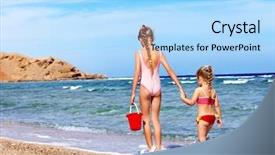  Presentation with children hands - Cool new PPT theme with children holding hands walking backdrop and a  colored foreground