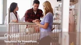  Presentation with parent child covid 19 - Cool new theme with children hospitals - pediatrician visiting parents and child backdrop and a coral colored foreground