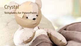  Presentation with children hospitals - Audience pleasing slide deck consisting of children hospitals - sick bear in bed close-up backdrop and a lemonade colored foreground