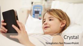  Presentation with female hospital patient - Presentation consisting of children hospitals - young female patient using digital background and a lemonade colored foreground