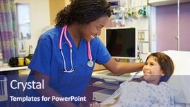  Presentation with children talking - Presentation theme with smiley faces on eggs with background and a light gray colored foreground