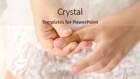  Presentation with close up baby girl knitted - Beautiful presentation design featuring children hurt - close up view of little backdrop and a lemonade colored foreground