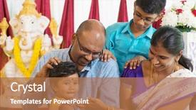  Presentation with blessing - Audience pleasing slide set consisting of children in a blessing ceremony backdrop and a coral colored foreground