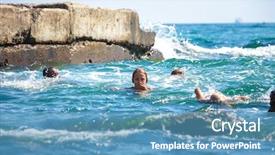  Presentation with nutritional requirements children - Beautiful slide deck featuring children in a dangerous zone backdrop and a  colored foreground