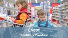  Presentation with bookshop - Colorful theme enhanced with children in bookshop focus backdrop and a  colored foreground