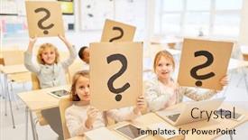  Presentation with school orientation - Amazing PPT layouts having children-in-the-class backdrop and a lemonade colored foreground