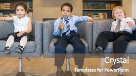  Presentation with clothing - Cool new presentation design with 3d illustration of the young asian woman portrait backdrop and a tawny brown colored foreground