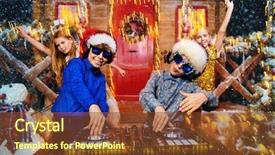  Presentation with party lights - Beautiful PPT theme featuring kids disco - group of happy children is backdrop and a tawny brown colored foreground