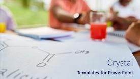  Presentation with summer school - Presentation enhanced with children-learn-chemistry background and a sky blue colored foreground