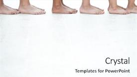  Presentation with poor children - Beautiful theme featuring children legs backdrop and a white colored foreground