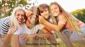  Presentation with father - Slides featuring children-make-mischief-and-tease background and a coral colored foreground