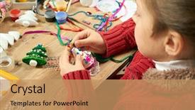  Presentation with new year - Theme enhanced with children making decorations for new background and a  colored foreground