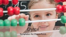  Presentation with math lesson - Presentation theme having children math - back to school - mathematics background and a coral colored foreground