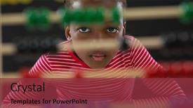  Presentation with cute black board - Amazing slides having children math - cute little girl counting backdrop and a  colored foreground