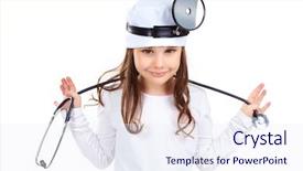  Presentation with girl in red dress - Audience pleasing slide set consisting of children nurse - cute little girl dressed backdrop and a  colored foreground
