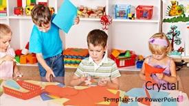  Presentation with paper cutting - PPT layouts having cream preparing on baking sheet background and a yellow colored foreground