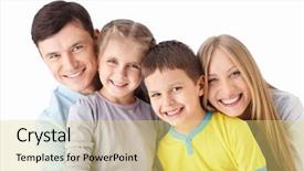  Presentation with families - Audience pleasing slide deck consisting of children on a white background backdrop and a yellow colored foreground