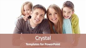  Presentation with family teens and children - Presentation theme having set of female dress with plants isolated on hanging background and a gray colored foreground