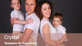  Presentation with children hands - Cool new slide deck with children on hands on dark backdrop and a  colored foreground