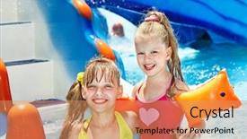  Presentation with summer holiday - Amazing theme having word update written with orange keyboard buttons backdrop and a gray colored foreground