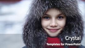  Presentation with cute - Colorful presentation design enhanced with children outside - close up portrait backdrop and a dark gray colored foreground