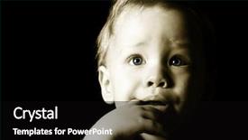  Presentation with childs - Theme featuring children pain - close up childs portrait background and a  colored foreground