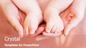  Presentation with parenting - Colorful PPT theme enhanced with children physiotherapy - close-up shot of father holding backdrop and a coral colored foreground