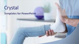  Presentation with children physiotherapy - Beautiful slides featuring children physiotherapy - physiotherapist working with patient backdrop and a sky blue colored foreground